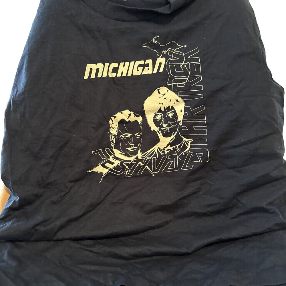 Rare Vintage Michigan Star Trek Festival Convention T Shirt Large Blue